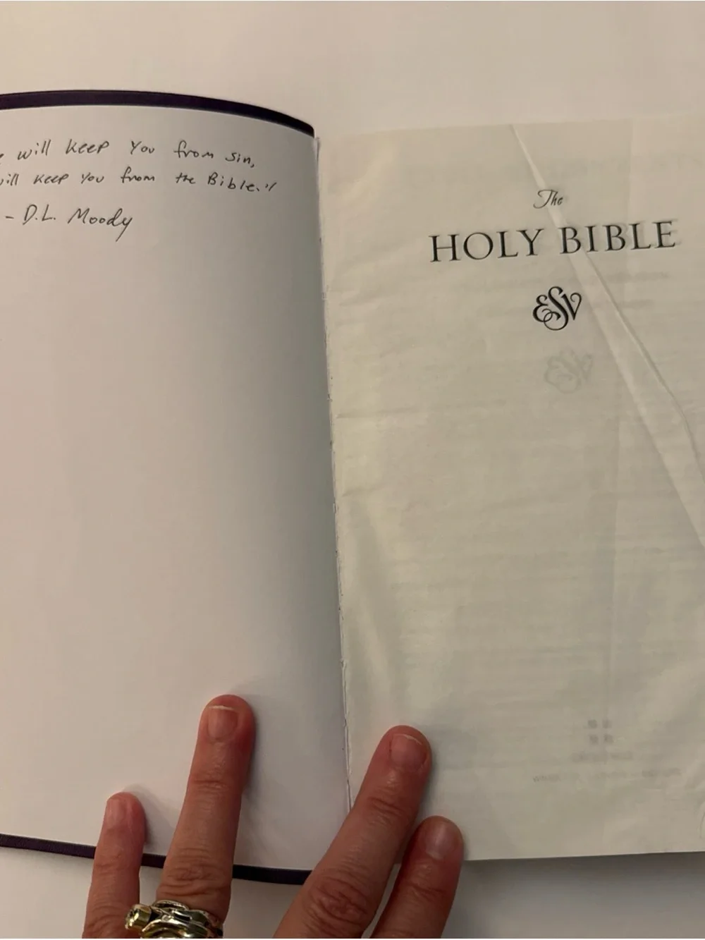 Purple Decorative Embossed Bible - Unknown Brand